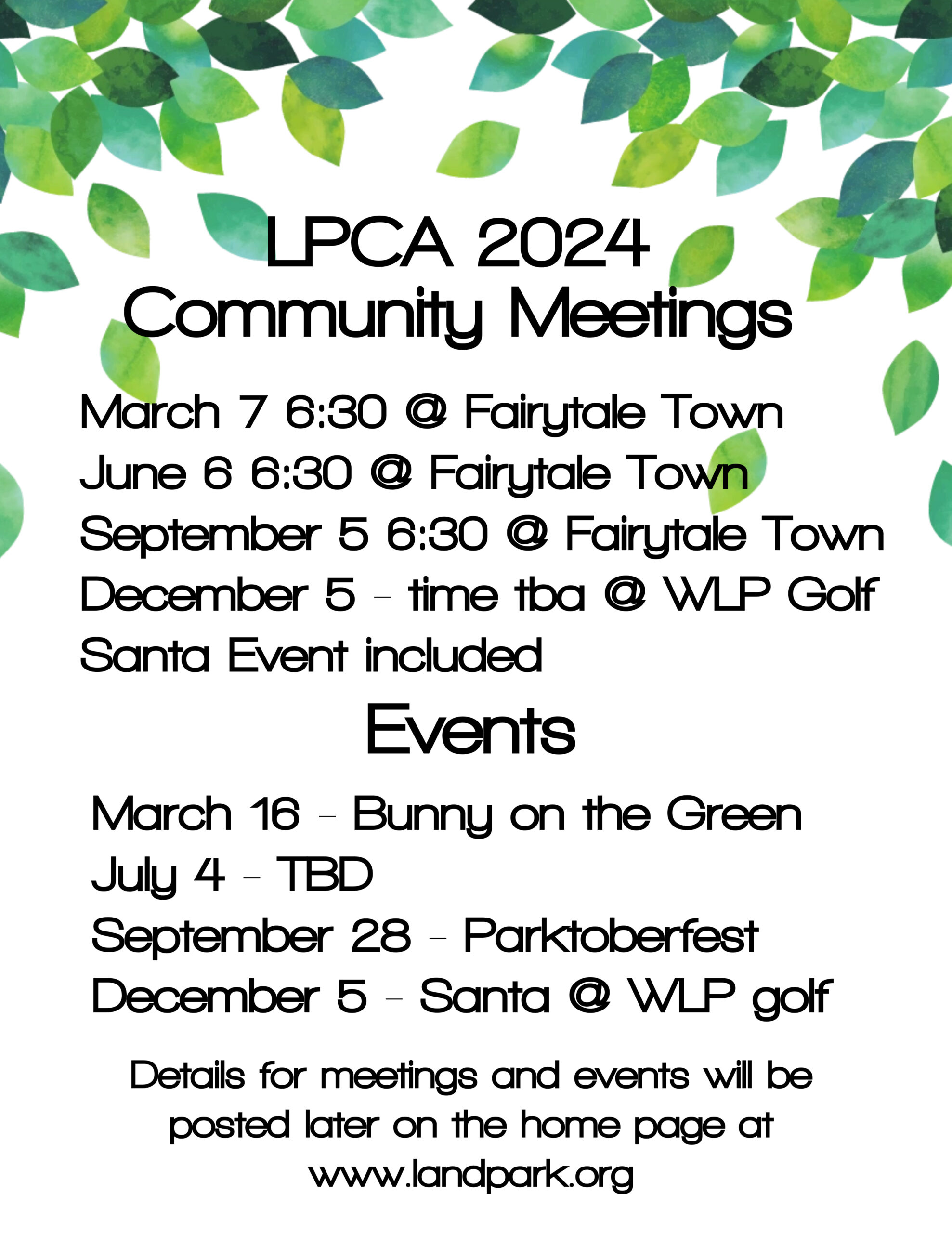 LPCA 2024 Calendar