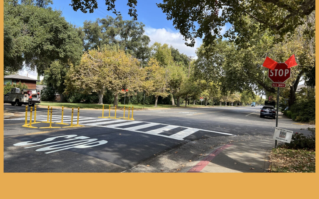 New Barriers at 11th & Land Park Drive!